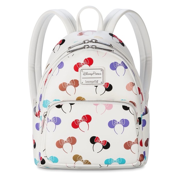 Loungefly Handbags - Loungefly Disney Parks Minnie Mouse Multicolor Ears with Bows Backpack